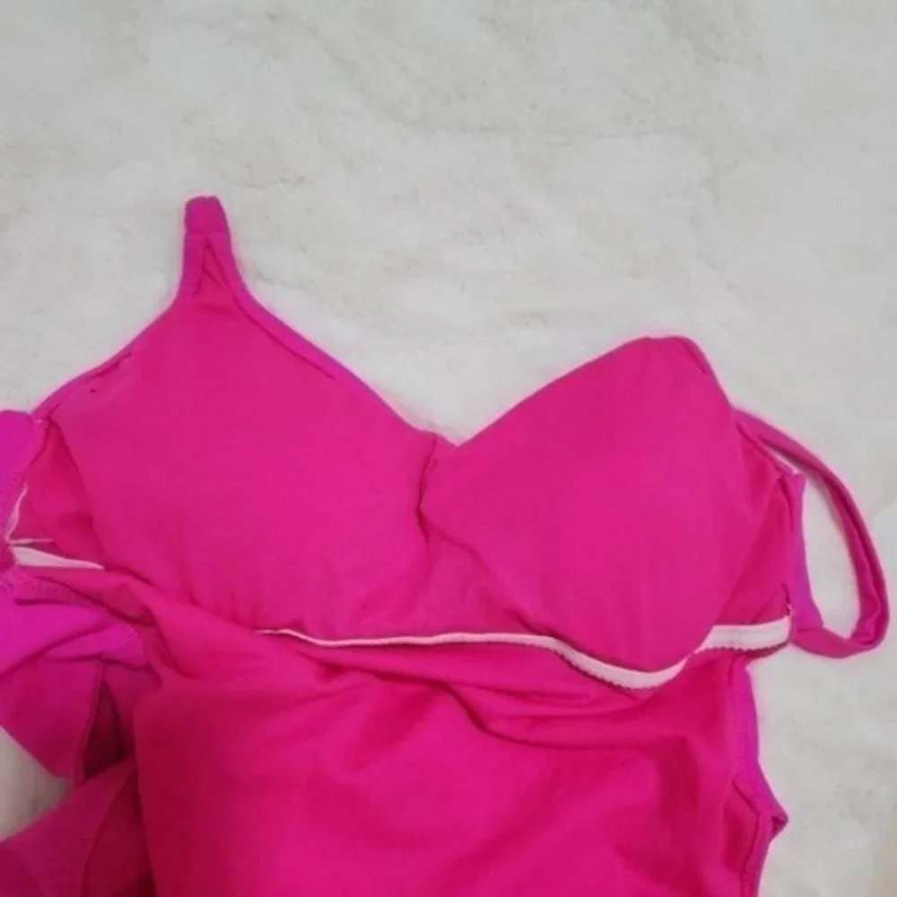 Women’s Side Strap One Piece Swimsuit Oahu Pink, size L